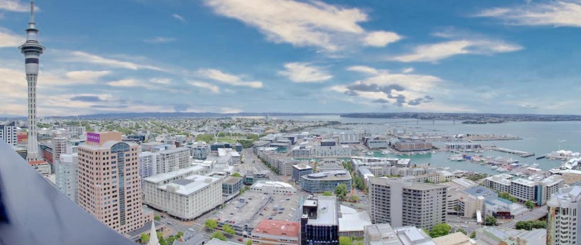 Top Floor Harbour View And Skytower View Apartment In Cbd Auckland Exterior photo